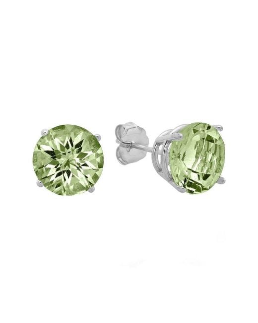 MaxColor 10k 3.40 Ct. Tw. Green Amethyst Studs