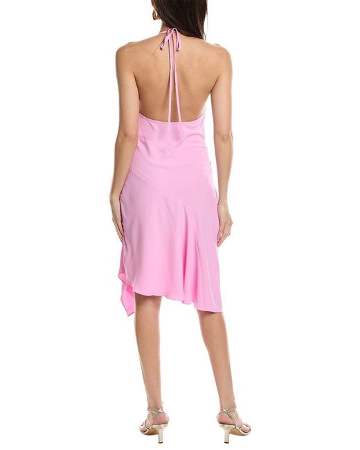 Amanda Uprichard Pink Roselyn Midi Dress