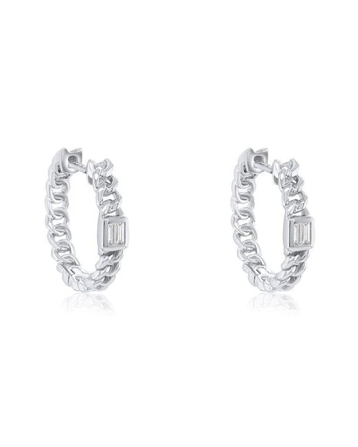 Diana M Metallic 14k 0.07 Ct. Tw. Diamond Earrings