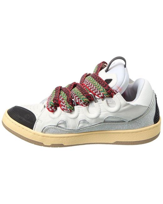 Lanvin Metallic Curb Leather Sneaker for men