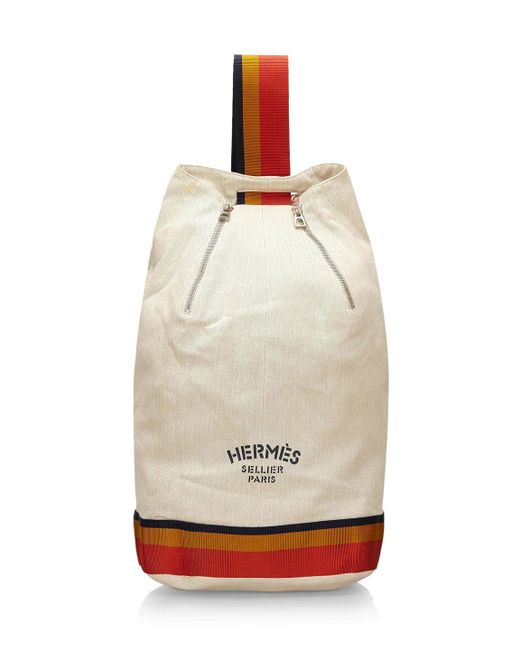 Hermès Multicolor Vintage Cavalier Sling Backpack