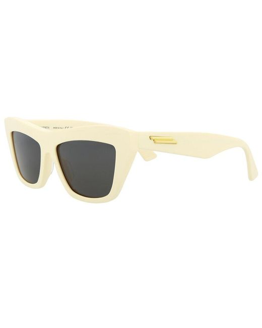 Bottega Veneta White Bv1121s 55mm Sunglasses