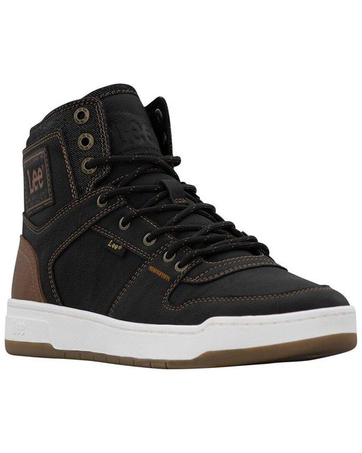 Lee Jeans Black Daybreaker Hi Sneaker for men