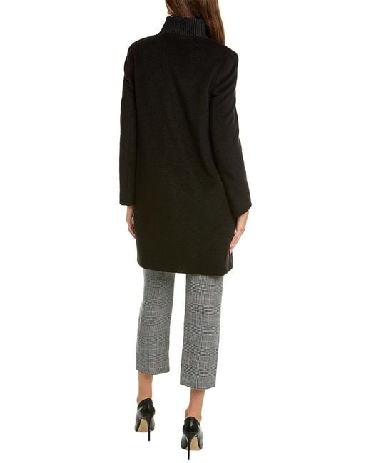 Cinzia Rocca Black Wool-blend Coat