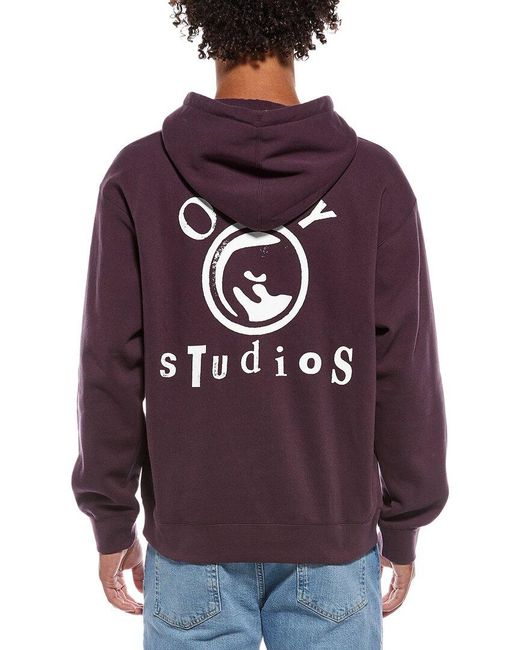 Obey Purple Solid Hoodie for men