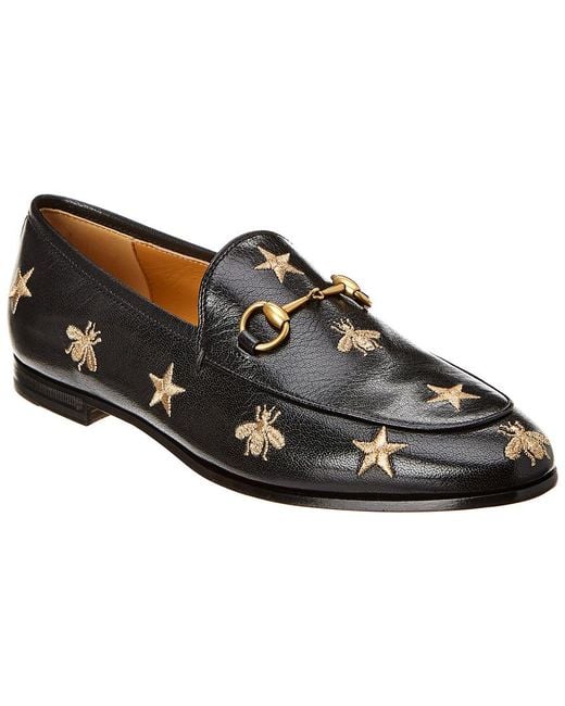 Gucci embroidered loafers discount