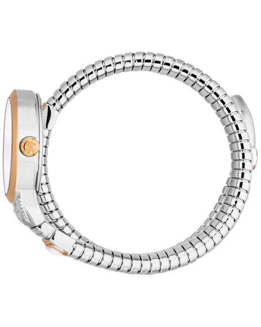 Roberto Cavalli White Serpente Ornato Watch
