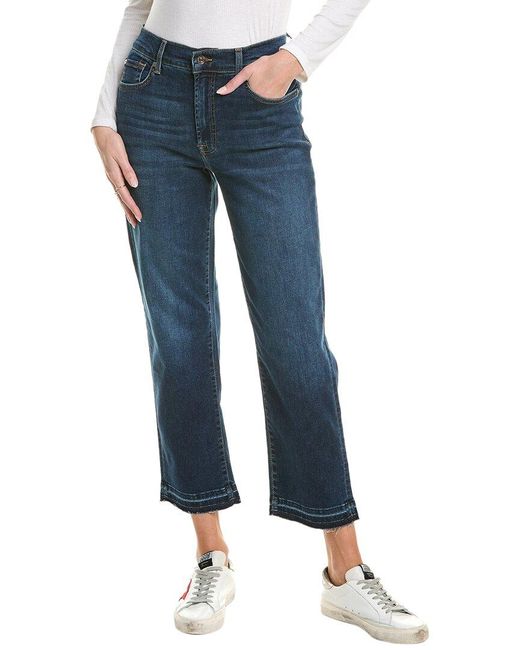 7 For All Mankind Blue Modern Straight Freesia Tailored Straight Leg Jean