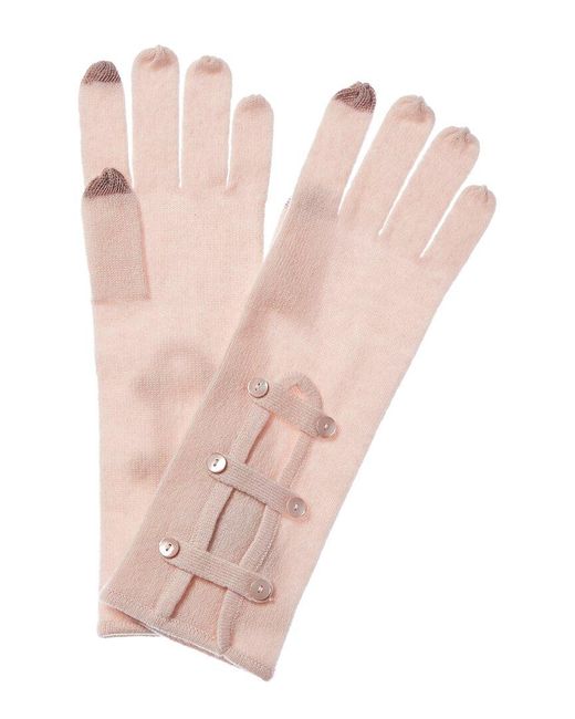 Forte Pink Military Cashmere Tech Gloves