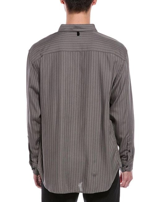 Rag & Bone Gray Matthew Stripe Shirt for men