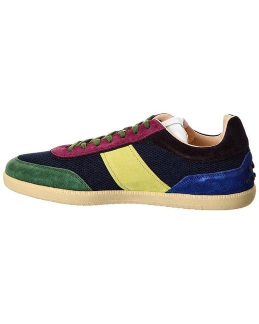 Tod's Blue Suede & Mesh Sneaker for men