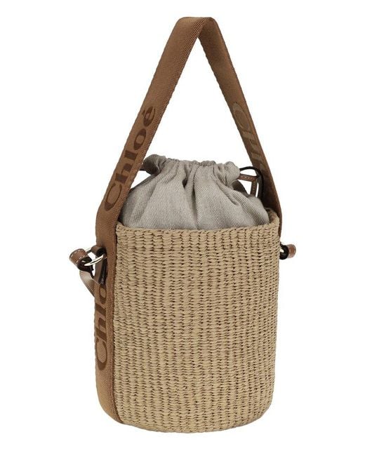 Chloé Natural Woody Raffia Bucket Bag