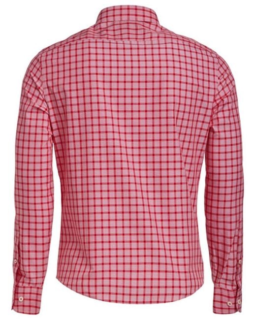 UNTUCKit Red Slim Fit Wrinkle-Free Marziano Shirt for men