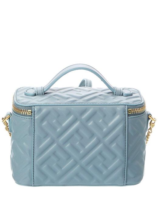 Fendi Blue Ff Leather Vanity Case