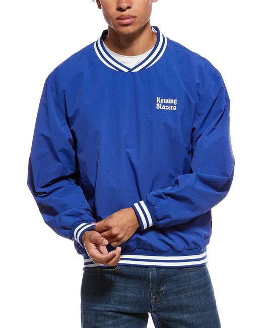 Rowing Blazers Blue Rip Stop Nylon Pullover for men
