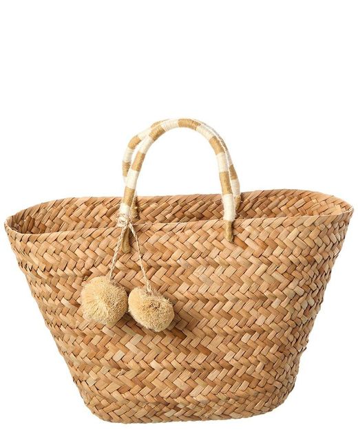 Kayu Brown St Tropez Straw Tote