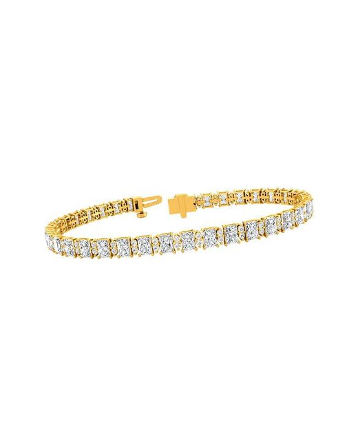 Lab Grown Diamonds Metallic 14K 8.06 Ct. Tw. Lab-Grown Diamond Tennis Bracelet