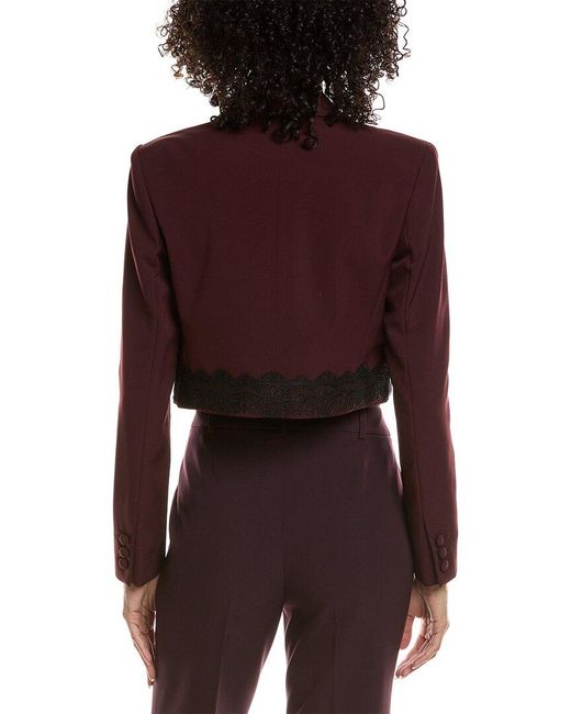 Kenneth Cole Purple Fitted Cropped Blazer