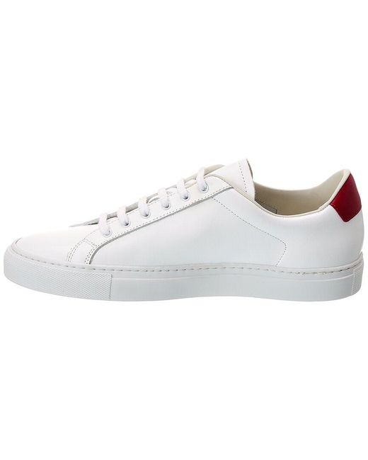 Common Projects White Retro Low Leather Sneaker for men