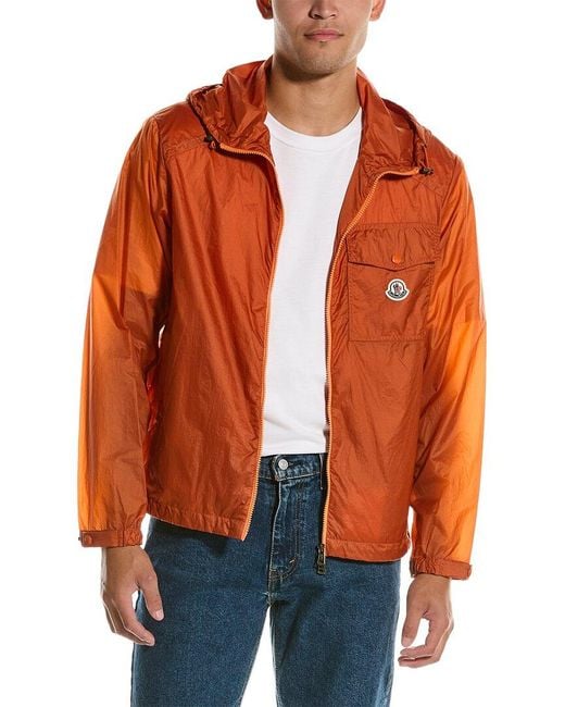 Moncler orange windbreaker hotsell