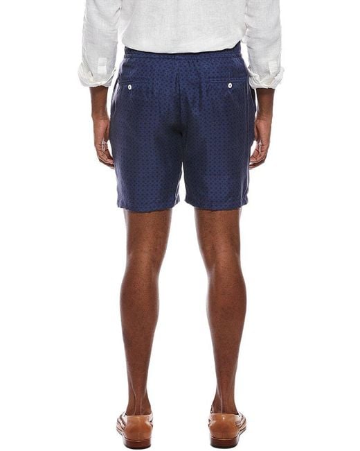 Isaia Blue Sport Short for men
