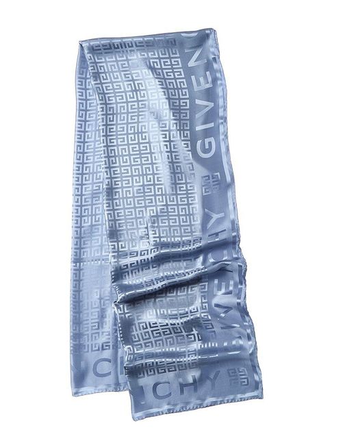 Givenchy Blue 4G Monogram Silk Scarf