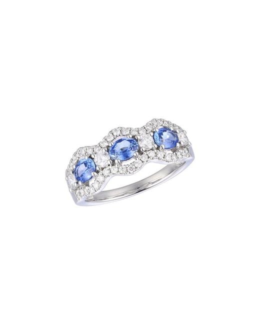 Gregg Ruth Blue 14K 1.38 Ct. Tw. Diamond & Sapphire Ring