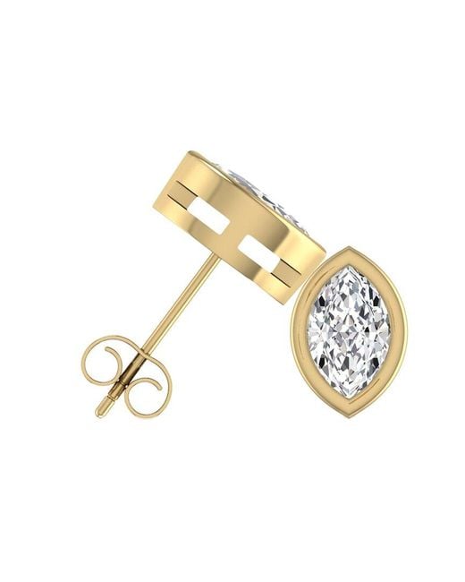 Lab Grown Diamonds Metallic 14k 0.75 Ct. Tw. Lab Grown Diamond Earrings