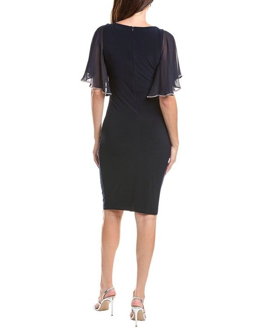 Joseph Ribkoff Black Draped Midi Dress