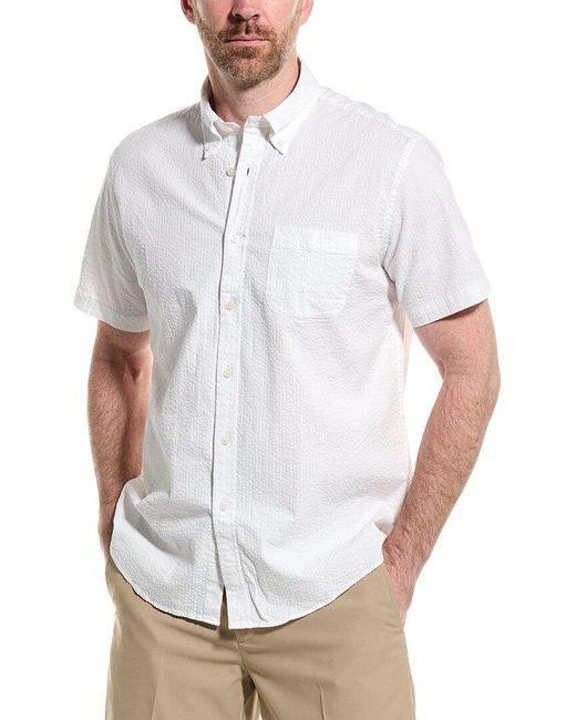 Brooks Brothers White Seersucker Regular Shirt for men