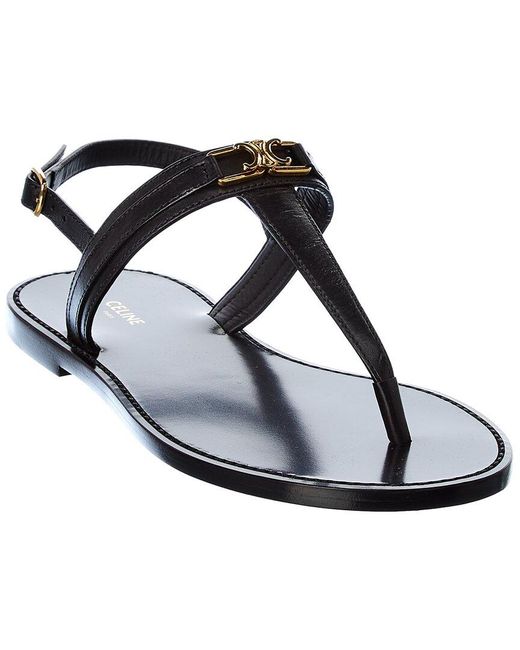 celine leather sandals