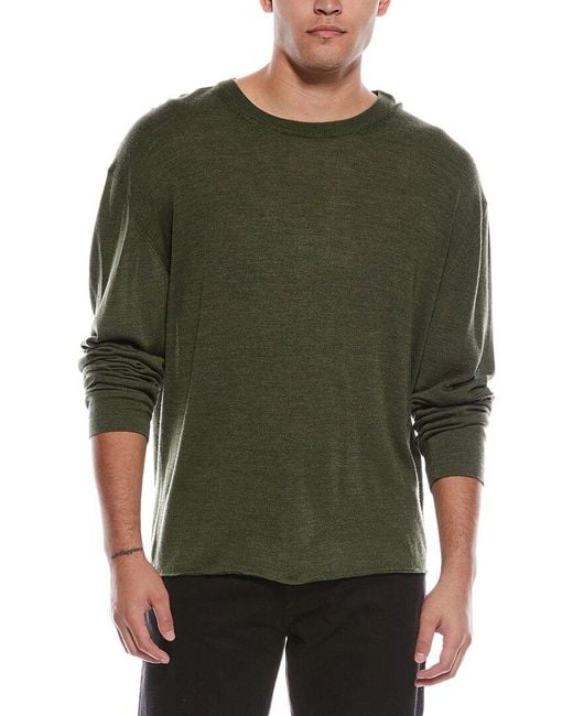 Officine Generale Green Officine Generale Reggie Wool-Blend Crewneck Sweater for men