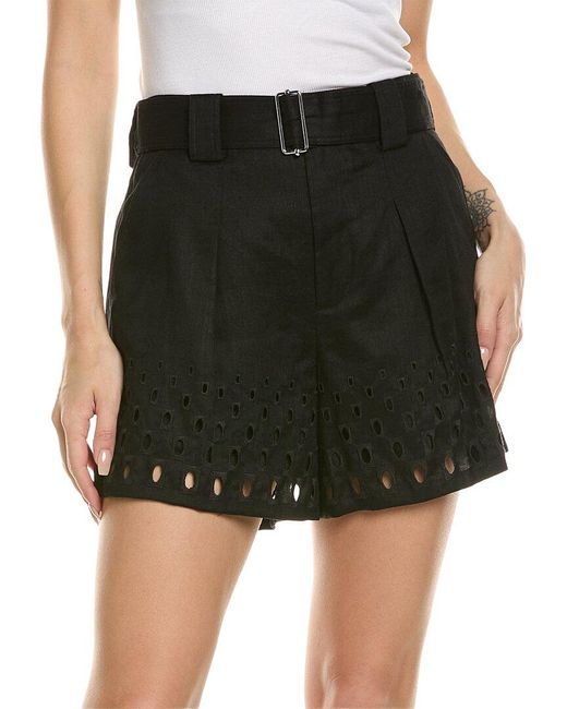 A.L.C. Black Kali Linen Short