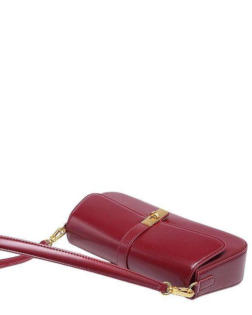 Adele Berto Red Leather Shoulder Bag