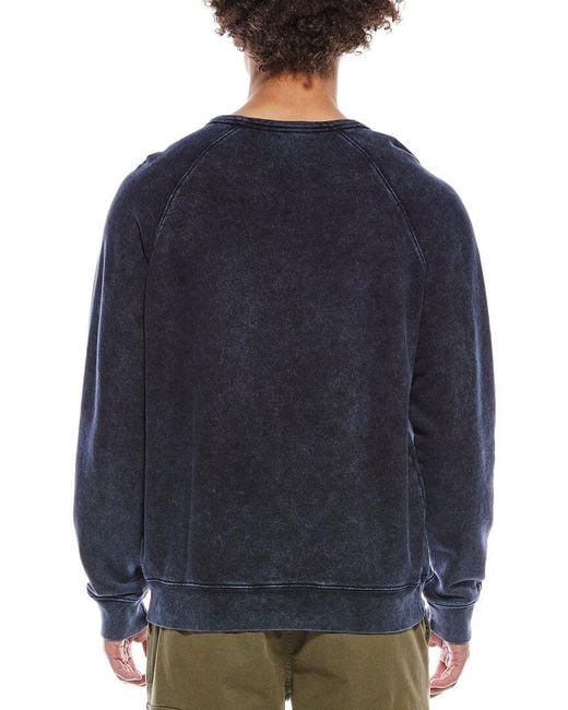 ATM Blue French Terry Pigment Wash Sweatshirt for men