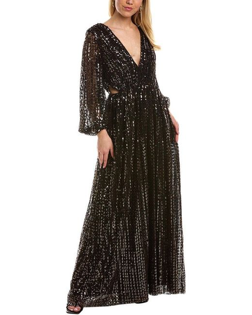 Halston Heritage Black Madelyn Gown