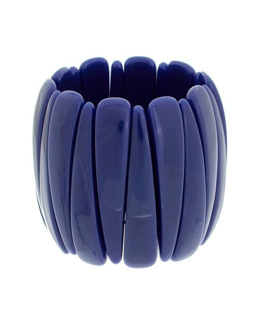 Kenneth Jay Lane Blue Stretch Bracelet
