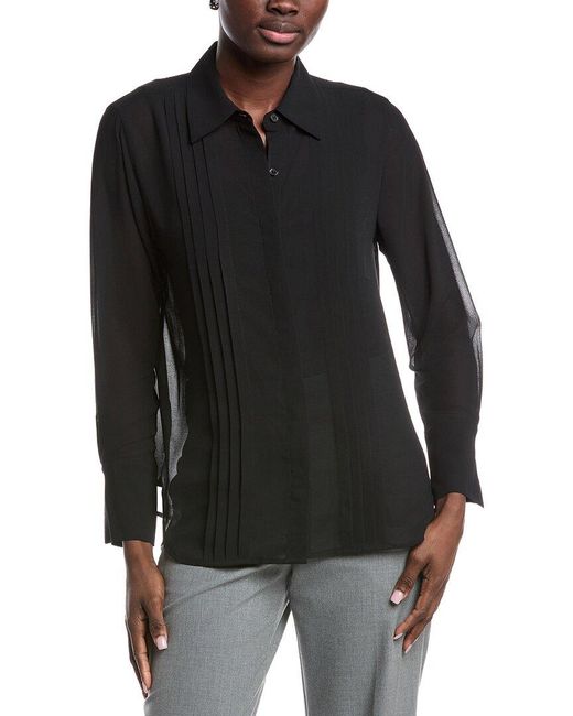 Kenneth Cole Black Chiffon Blouse