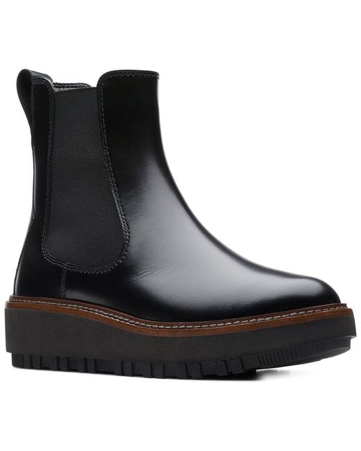 Clarks Black Orianna Leather Boot
