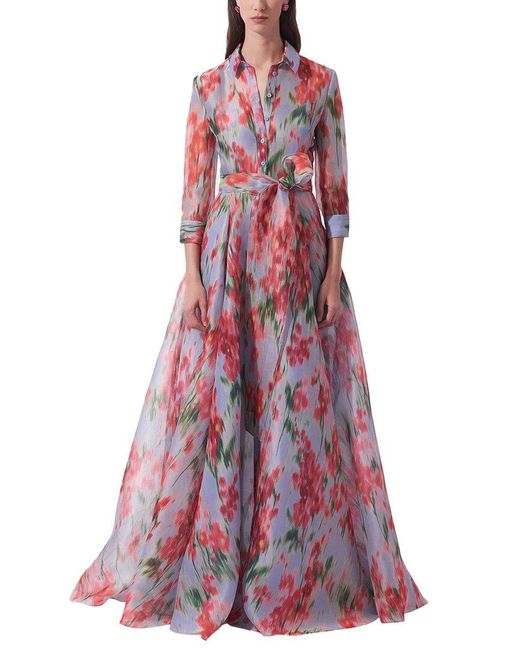 Carolina Herrera Purple Trench Gown