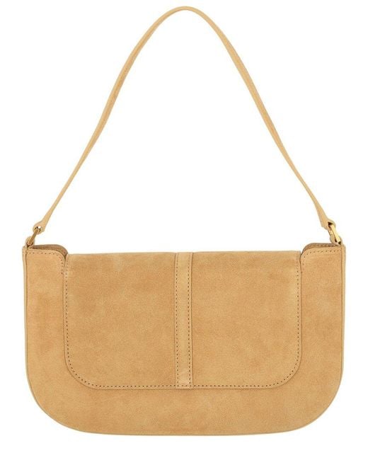 By Far Brown Miranda Suede Leather Shoulder Bag