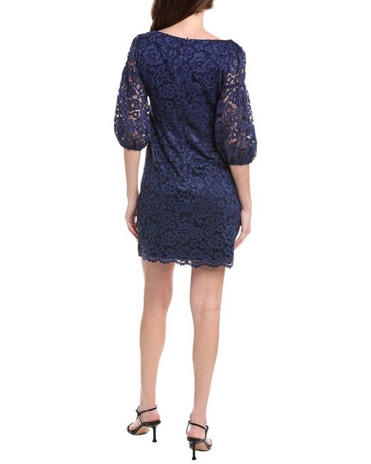 Vince Camuto Blue Lace Shift Dress