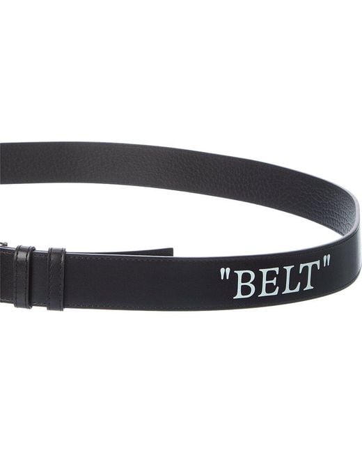 Off-White c/o Virgil Abloh Black Leather Belt for men