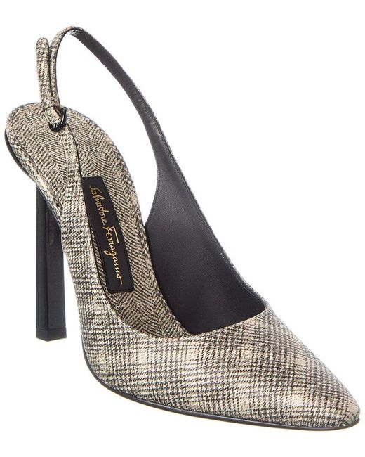 Ferragamo Metallic Jessie X5 Slingback Pump