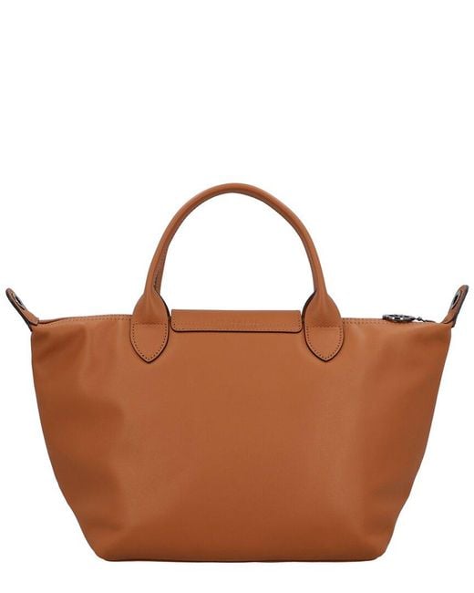 Longchamp Brown Le Pliage Leather Tote
