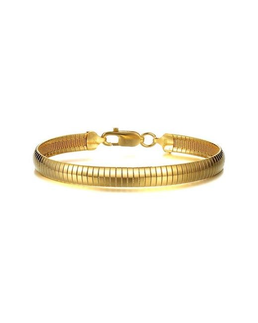 Genevive Jewelry Metallic 14k Plated Cz Classic Bracelet