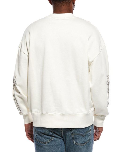 Palm Angels White Crewneck Sweatshirt for men