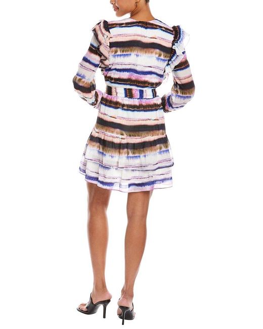 Marie Oliver Red Lawson Silk-Blend Dress
