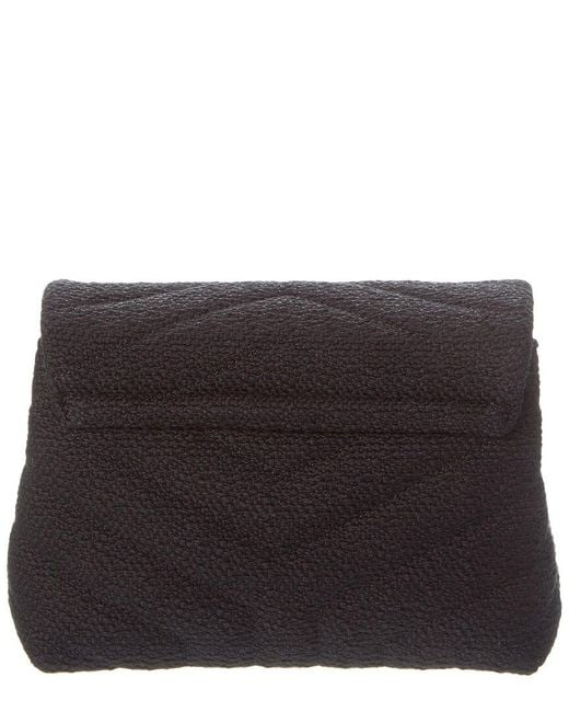 Saint Laurent Black Toy Loulou Tweed Shoulder Bag
