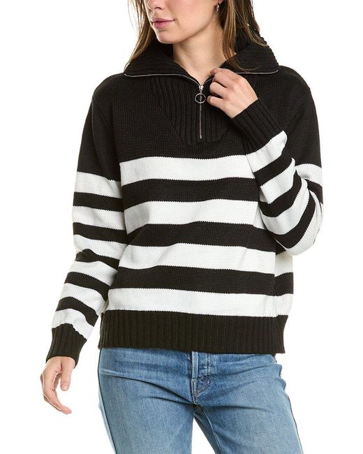 AIDEN Black 1/4-zip Sweater